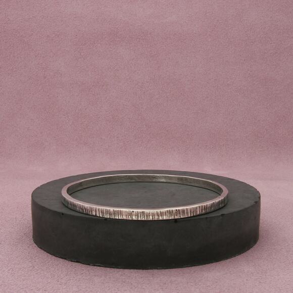 sterling silver vintage textured stack bangle bracelet size 7.75in - Picture 1 of 3